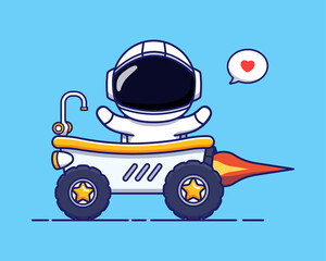 Wall Mural - Cute astronaut with modification bathtub