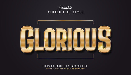 Gold Glorious Text Style in Embossed Effect