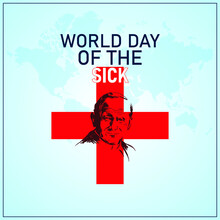 World Day Of The Sick. This Vector Image Is John Paul Ii