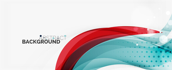 waves and lines trendy design template for business or technology presentation, internet poster or w