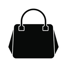 Handbag Icon. Women Bag Sign. Ladies Bag Vector Illustration.