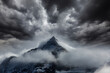 canvas print picture - Mountain peak