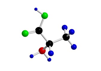 Sticker - Molecular structure of alanine