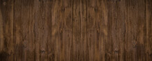 Old Brown Rustic Dark Wooden Texture - Wood Timber Background Panorama Long Banner	