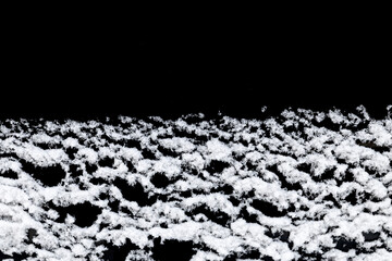 Aufkleber - white snow isolated on a black background. Winter elements for design