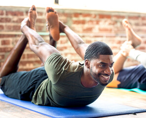 Wall Mural - People in yoga class