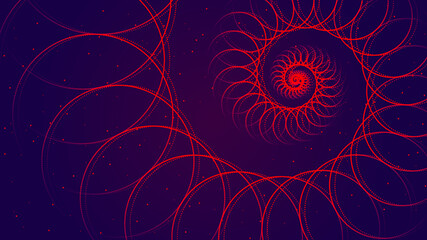 Poster - Abstract geometric shape spiral halftone wave background .