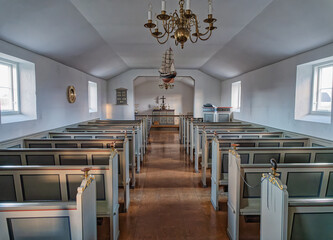 Wall Mural - Lildstrand tiny church in Thy rural Denmark