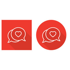 Poster - heart icon. Chat symbol with heart vector. love sign valentines day icon