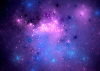 Wall Mural - colorful starry background, nebulae and galaxy abstract