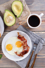 Sticker - Breakfast with fried eggs and bacon