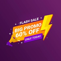 Wall Mural - Flash sale banner shopping day background for business retail promotion vector illustration