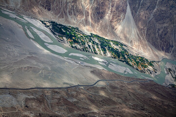 Wall Mural - landscapes of beautiful valleys with mountians and green meadows  of karakorum range in gilgit Baltistan , northern areas of Pakistan 