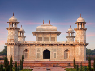 Tomb of Itimad-Ud-Daulah in Agra, India. It is a Mughal mausoleum in the Indian state of Uttar Pradesh.