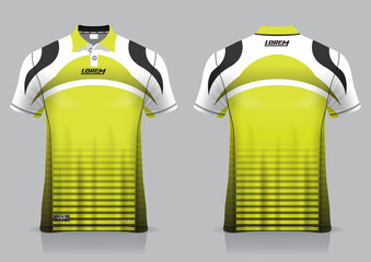 Wall Mural - jersey badminton polo shirt design, for uniform team front and back