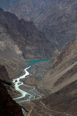 Wall Mural - Attabad Lake is a lake in Gojal Valley, Hunza, Gilgit Baltistan, Pakistan The lake was created in January 2010 as a result of the Attabad Disaster