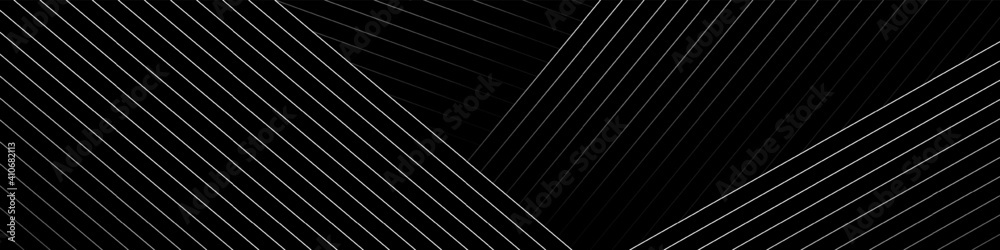 Abstract black background with diagonal lines. Modern dark abstract vector texture. - obrazy, fototapety, plakaty 