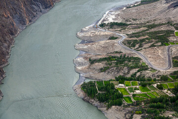 Wall Mural - Attabad Lake is a lake in Gojal Valley, Hunza, Gilgit Baltistan, Pakistan The lake was created in January 2010 as a result of the Attabad Disaster