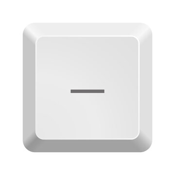 Button with symbol hyphen, minus, dash. Icon Vector Illustration. 
