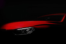 Red Sports Car In Dark