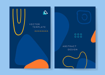 Wall Mural - Abstract creative templates. Design for poster, card, flyer, cover, banner, placard, brochure, and others. Vector illustration