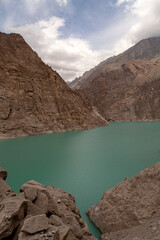 Wall Mural - Attabad Lake is a lake in Gojal Valley, Hunza, Gilgit Baltistan, Pakistan The lake was created in January 2010 as a result of the Attabad Disaster