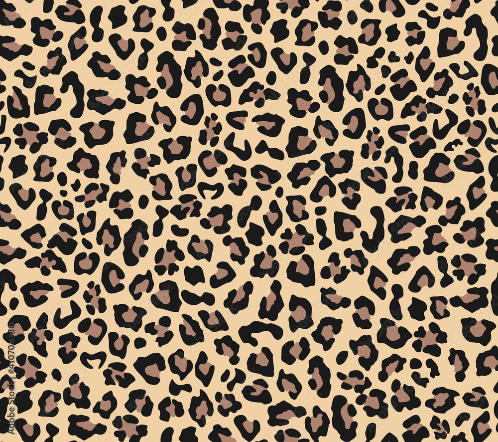 
Abstraction leopard vector seamless print for textiles. Fashion pattern - obrazy, fototapety, plakaty 