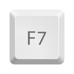 Fototapete - Button with F7 symbol . Icon Vector Illustration.
