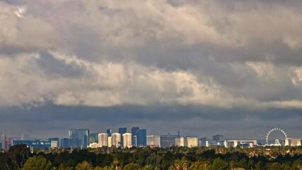 Wall Mural - Las Vegas skyline with storm clouds