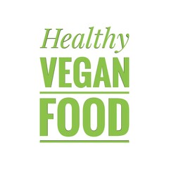 Canvas Print - ''Healthy vegan food'' Lettering