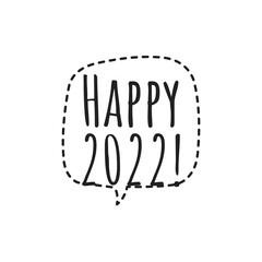 Sticker - ''Happy 2022'' Lettering