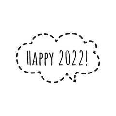 Sticker - ''Happy 2022'' Lettering