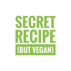 Wall Mural - ''Secret recipe (but vegan)'' Lettering