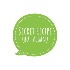 Wall Mural - ''Secret recipe (but vegan)'' Lettering