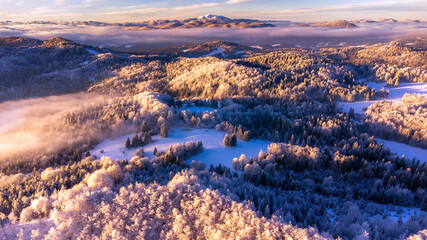 sunrise over the mountains

