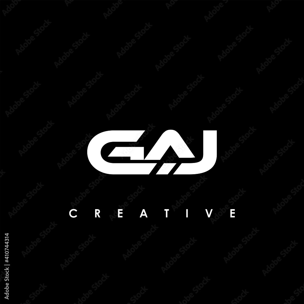 GAJ Letter Initial Logo Design Template Vector Illustration - obrazy, fototapety, plakaty 
