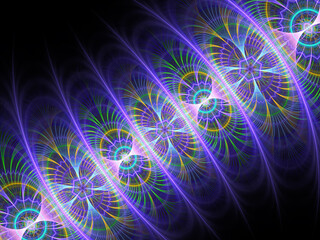 Wall Mural - abstract fractal background, computer-generated illustration.