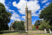 Historic Anglican Christ Church (built 1871) In Birregurra, Victoria, Australia. 
