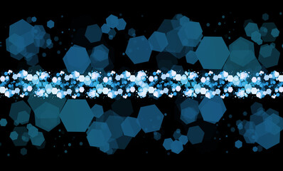 Wall Mural - Abstract geometric - hexagons background, Abstract futuristic art wallpaper. Vector banner.