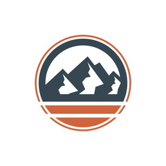 Sticker - mountain nature scenery emblem logo