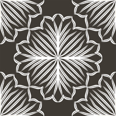 Poster - Decorative print with geometric pattern. Vector illustration.
