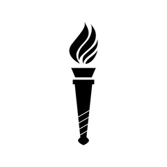 Poster - Torch icon isolated on white background 