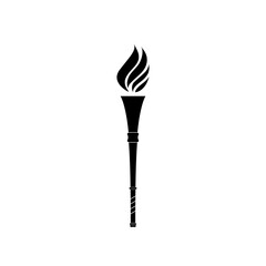 Canvas Print - Torch icon isolated on white background 