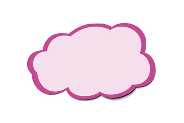 Wall Mural - purple and pink speech bubble sign as cloud isolated on white background.