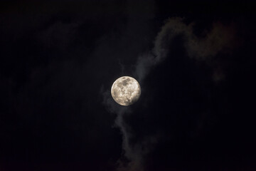 full moon in the night sky