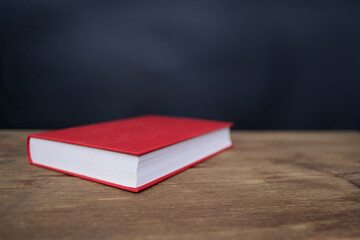 paper books lie on a wooden table, concept of education, reading