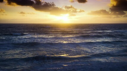 Wall Mural - ocean waves at sunset time, australia