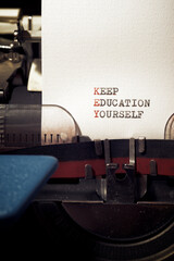 Wall Mural - Keep education yourself