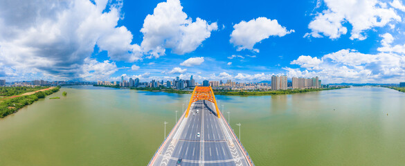 Wall Mural - Cityscape of Longsheng Bridge, Huizhou City, Guangdong Province, China