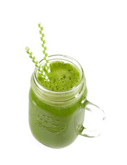 Poster - kale juice isolated on white background